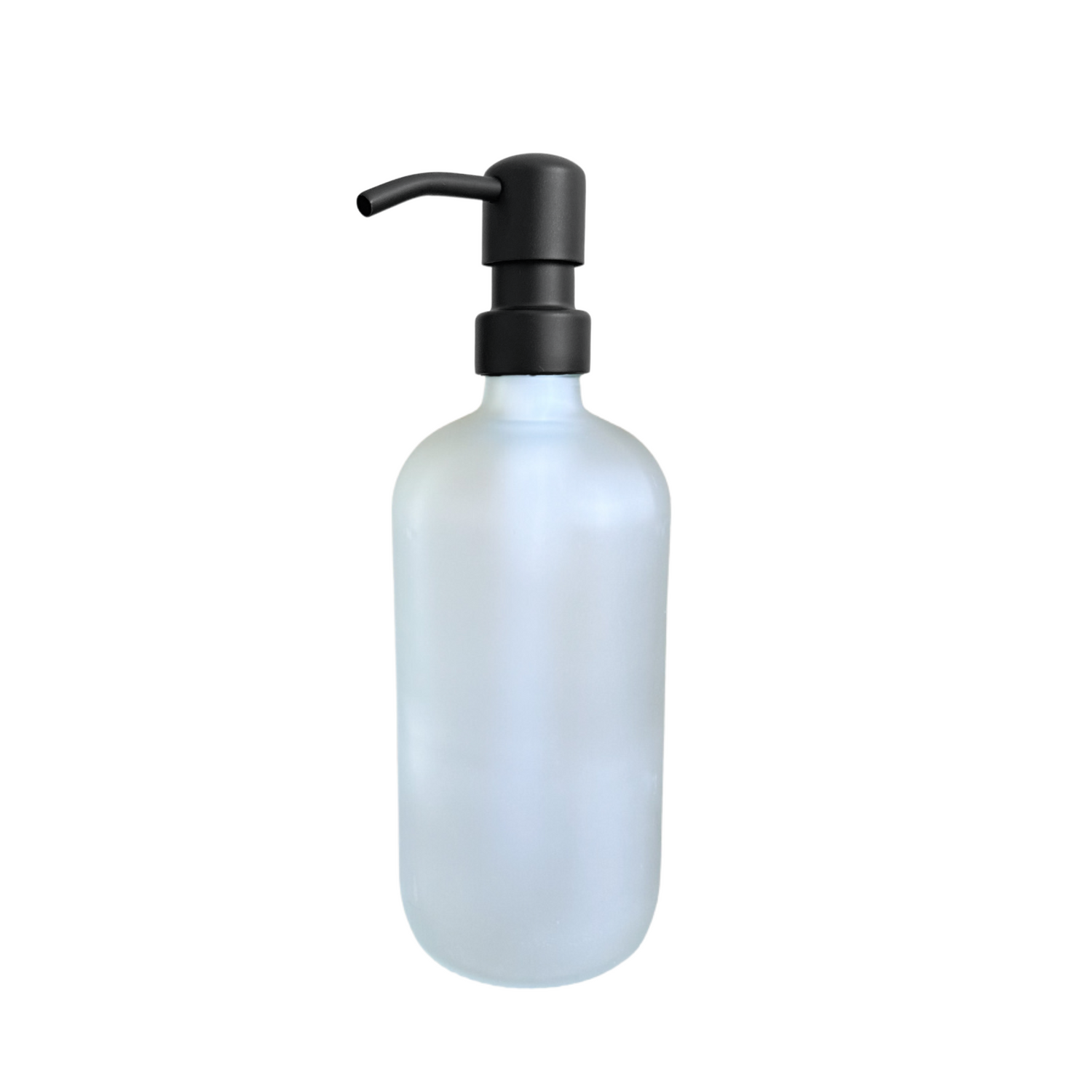 2pcs 500ml Frosted Glass Pump Bottle including label