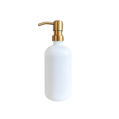 500ml White Glass Pump Bottle