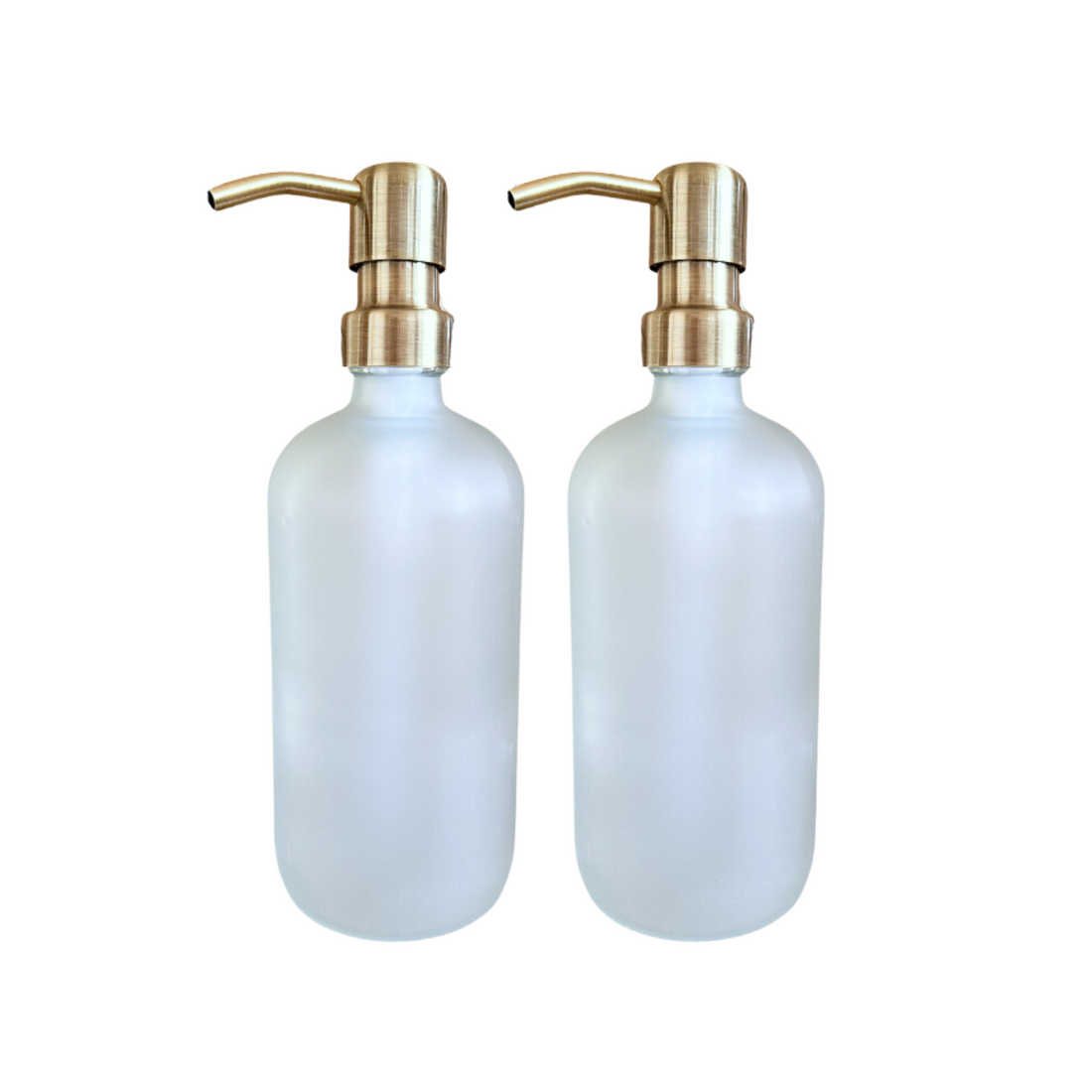 2pcs 500ml Glass Pump Bottle various colours