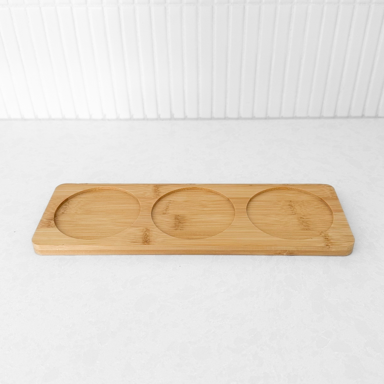 Bamboo Tray - 3 Hole