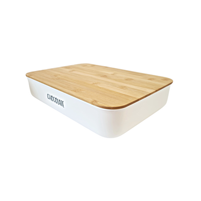 Storage Tub with bamboo lid - Large/Shallow