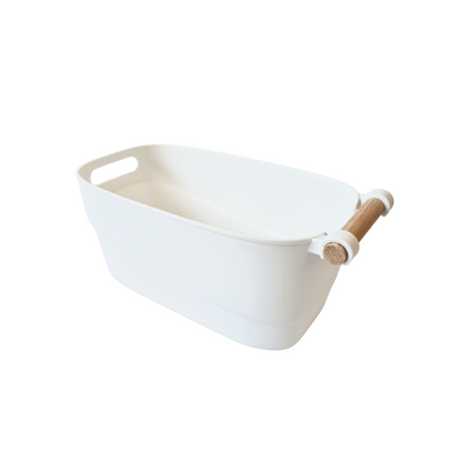 Storage basket with wooden handle - Small