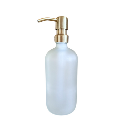 2pcs 500ml Glass Pump Bottle including arch label various colours